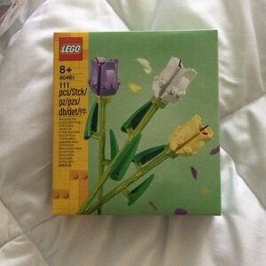 LEGO Tulip Floral 40461 Set with Purple, White, and Yellow